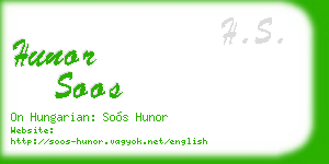 hunor soos business card