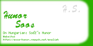 hunor soos business card